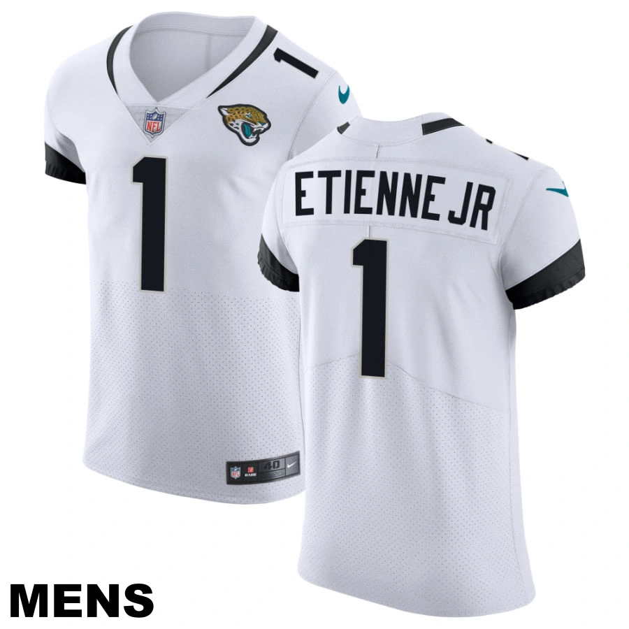 Men's Jacksonville Jaguars #1 Travis Etienne Jr White Vapor Untouchable Elite Jersey